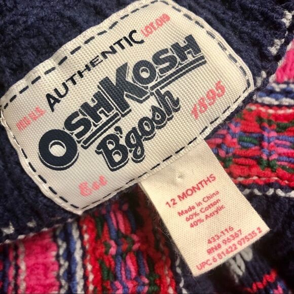 OshKosh Knit Sweater Capelet Size 12m - Picture 5 of 8